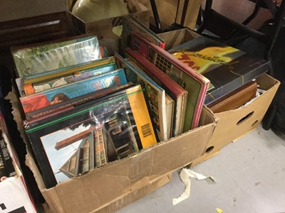 Lot 455 - Large group of singles, LP's, DVD's, books and other items.