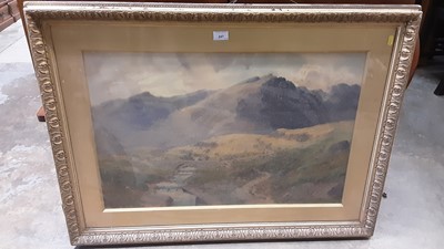 Lot 247 - Large Victorian watercolour in gilt frame
