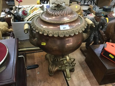 Lot 461 - 19th century copper samovar