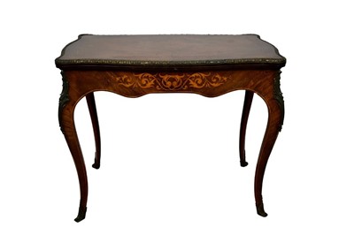 Lot 1364 - Victorian burr walnut and ormolu mounted card table