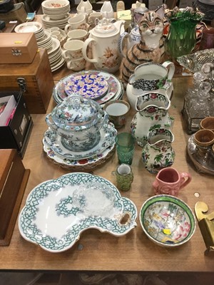 Lot 470 - 18th century Chinese porcelain plate, Cantonese Famille rose cup and other ceramics.