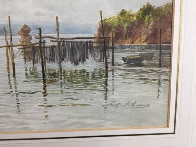 Lot 38 - Fritz B. Althaus (1865 - 1952) signed watercolour - boat on a river, 52cm x 32cm mounted in glazed frame