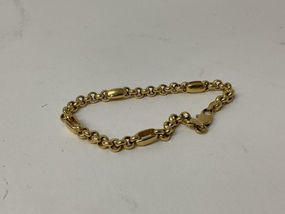 Lot 77 - 18ct gold belcher link bracelet
