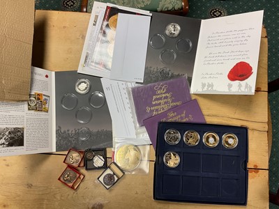 Lot 249 - World - Mixed coins & medallions to include London Mint Office CU gold plated coin/medallion sets