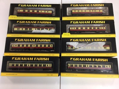 Lot 326 - Graham Farish N gauge coaches including Pullman (x4), BR LMS & SR lines (x8), wagons (x4) and Railway Workers (17 items)