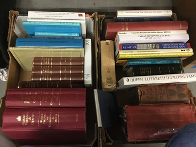 Lot 526 - Two boxes of assorted Military reference books