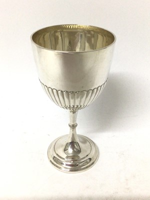 Lot 315 - Edwardian silver goblet with fluted decoration 1903