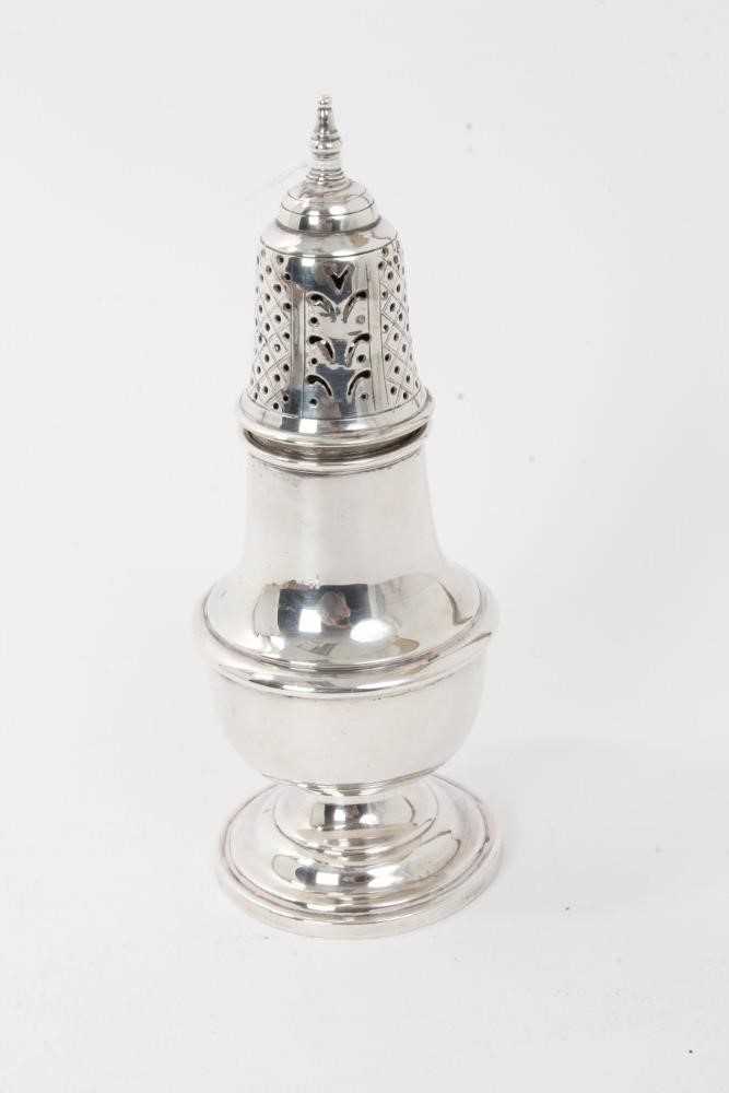 Lot 165 - Silver plated sugar caster