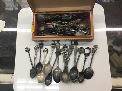 Lot 868 - Collection of silver and white metal souvenir spoons