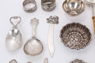 Lot 308 - Collection of miscellaneous European and other silver flatware etc, various countries including Austro - Hungarian, Turkey, Chinese, Egyptian and Scandinavian. All at approximately 17ozs. (Qty)