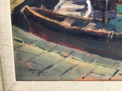 Lot 259 - Arvind Limaye, contemporary, oil on board - Woodbridge, signed and dated, 25cm x 36cm, framed