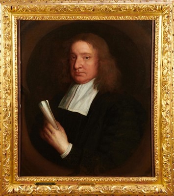 Lot 1060 - Attributed to Robert Walker (1607-1658) oil on canvas - portrait of a gentleman named as William Alexander of Needham Market