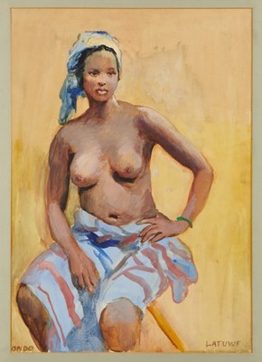 Lot 1007 - *Gerald Spencer Pryse (1882-1956) watercolour - Latuwe, Ondo, 38.5cm x 54cm, titled verso, unframed