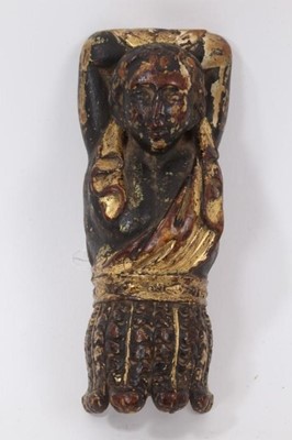 Lot 897 - 17th/18th century carved and gilt figural mount