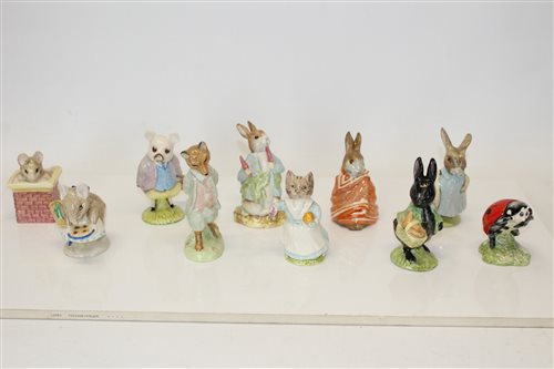 Lot 2121 - Ten Royal Albert Beatrix Potter figures -...