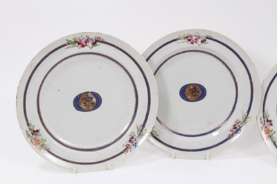 Lot 156 - Set of four Chinese export porcelain plates
