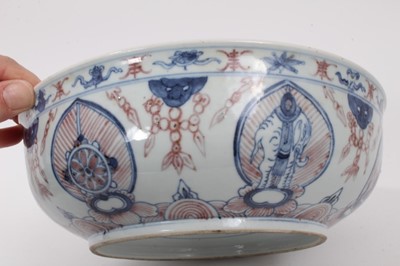 Lot 158 - Chinese bowl and wooden stand