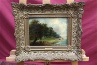 Lot 890 - Robert Burrows (1810 - 1885), oil on panel -...