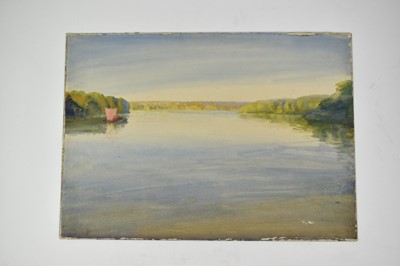 Lot 56 - *Gerald Spencer Pryse (1882-1956) watercolour - Epe Lagoon, 38.5cm x 54cm, titled verso, unframed