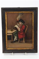 Lot 893 - Manner of William Hogarth, oil on panel - a...