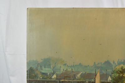 Lot 1204 - Marcus Ford (1914-1989), oil painting - View of Beccles, signed, 62cm x 92cm, unframed