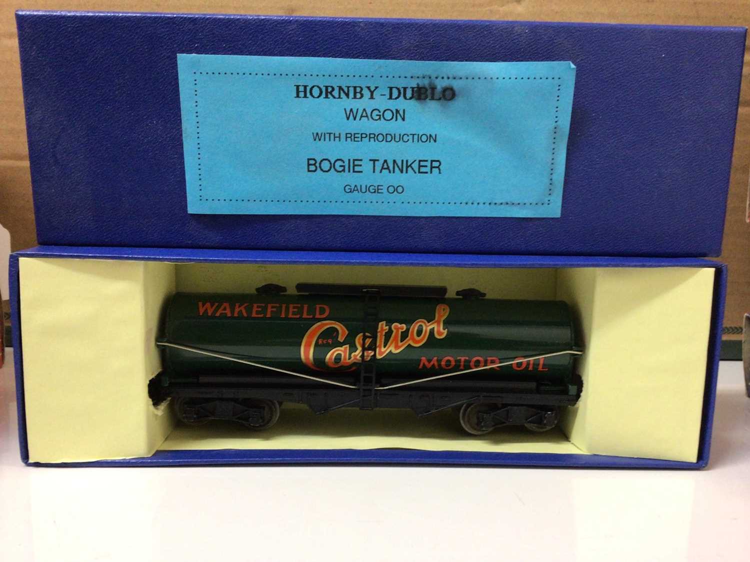 Lot 288 - Hornby Dublo OO gauge rolling stock including Horse Boxes, goods brake vans, ventilated vans, passenger fruit vans, 4 wheel utility vans, high capacity wagons and bogie tanker (25 total)