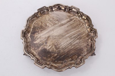 Lot 386 - Late 1930s silver salver