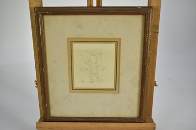 Lot 1208 - George Chinnery (1774-1852) pencil on paper - a Coolie, 8.5cm x 9.5cm, mounted in glazed gilt frame