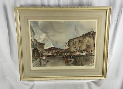 Lot 126 - Sir William Russell Flint (1880-1969) signed print - '14th July', 49cm x 63cm, mounted in glazed frame