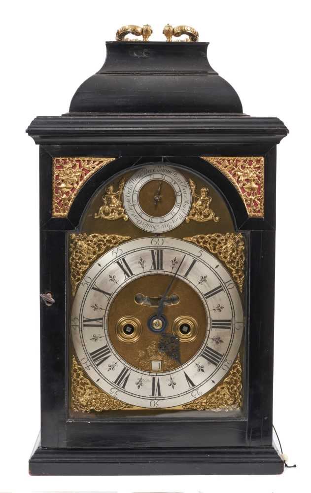 Lot 686 - Fine Early-18th century bracket clock by William Westbrook London with arched silvered and gilt dial