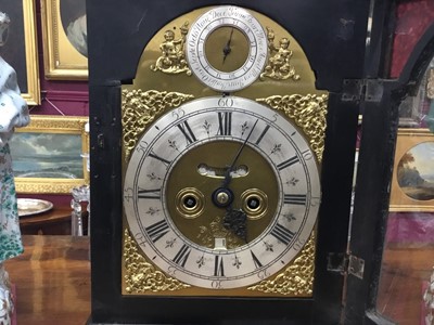 Lot 686 - Fine Early-18th century bracket clock by William Westbrook London with arched silvered and gilt dial