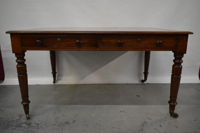 Lot 1476 - Victorian mahogany library table