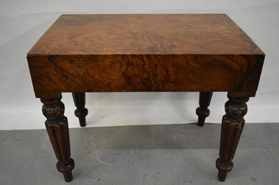 Lot 1484 - 19th century figured walnut commode