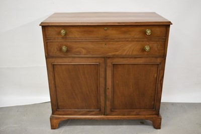 Lot 1482 - Early 19th century mahogany secretaire chest