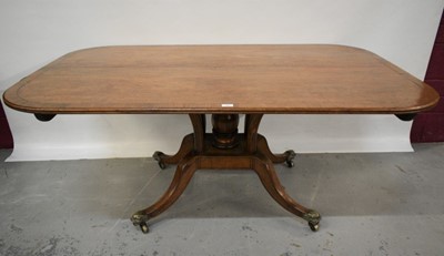 Lot 1491 - Good quality Regency mahogany breakfast table with rectangular tilt top