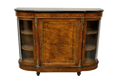 Lot 1161 - Victorian walnut credenza