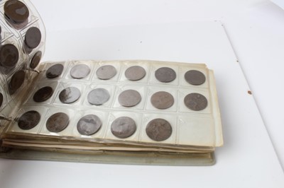 Lot 245 - G.B. - A coin album containing copper & bronze issues to include scarce Pennies 1950, 1953 & others