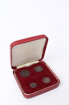 Lot 213 - G.B. - Silver Maundy four coin set George VI 1952 UNC (N.B. Cased & scarce) (1 coin set)