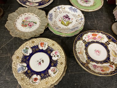 Lot 187 - Good collection of 19th century English porcelain botanical plates