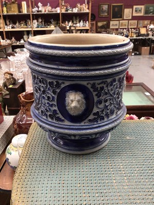 Lot 589 - German salt glazed planter