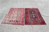 Lot 1212 - Heriz-style rug with central serrated...