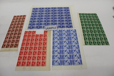 Lot 1475 - Stamps 1963 World Cup sheet unmounted mint plus various other part sheets and blocks and a folder of banknotes