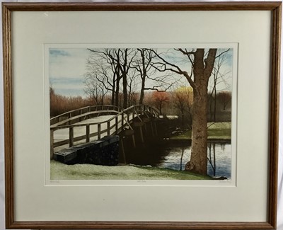 Lot 135 - Christopher Penny (1947-2001) artist's proof lithograph entitled North Bridge, signed, framed and glazed