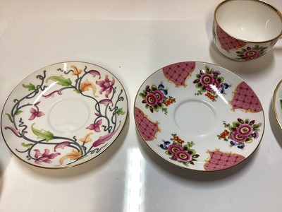 Lot 1145 - Collection of eleven Royal Worcester cabinet cups and saucers including Game Birds by James Stinton, London Scenes by Harry Davis, Brambles by Kitty Blake, Worcester Fruit by Richard Sebright etc