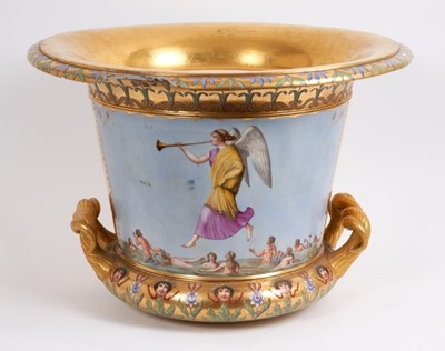 Lot 1 - A large and impressive French Empire-style porcelain urn