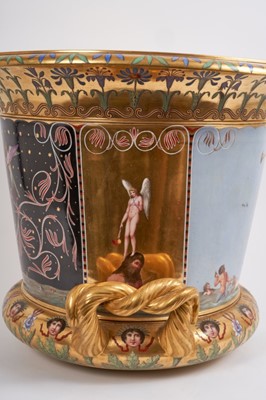Lot 1 - A large and impressive French Empire-style porcelain urn