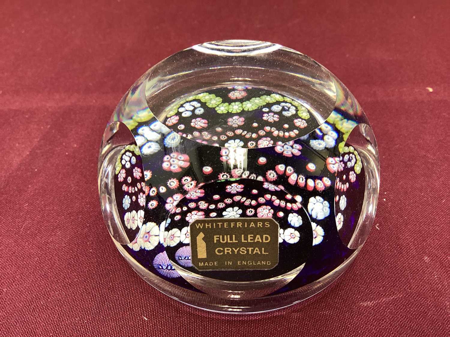 Lot 1160 - Whitefriars full lead crystal Silver Jubilee 1977 paperweight