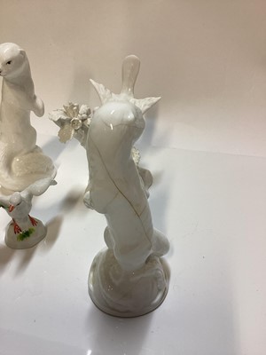 Lot 1166 - Karl Ens porcelain bird, together with other birds and animal ornaments (13)