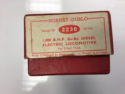 Lot 96 - Hornby Duplo BR green 1,000 BHP Bo-Bo diesel electric locomotive, boxed 2230
