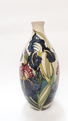 Lot 1172 - Moorcroft pottery limited edition vase decorated in the Rainbow Flower pattern, number 45 of 50, signed Rachel Bishop, dated 2009, boxed